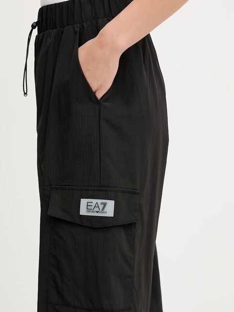 EA7 Emporio Armani spodnie dresowe damskie kolor czarny gładkie AF16217.7W000410 - zdjęcie produktu nr 2