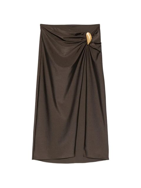 Simkhai gathered embellished midi skirt - Brown - zdjęcie produktu nr 1