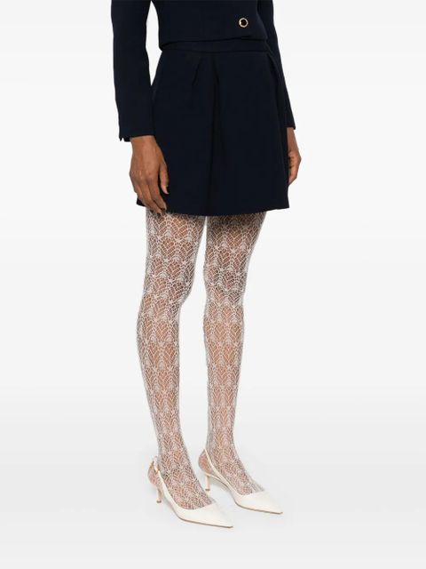 Alessandra Rich virgin-wool mini skirt - Blue