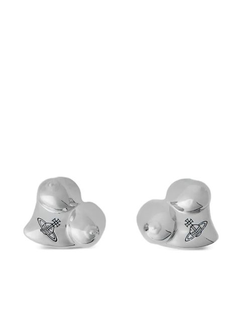 Vivienne Westwood Mimosa logo-engraved earrings - Silver - zdjęcie produktu nr 1