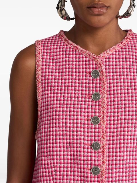 ETRO micro-check waistcoat - Red