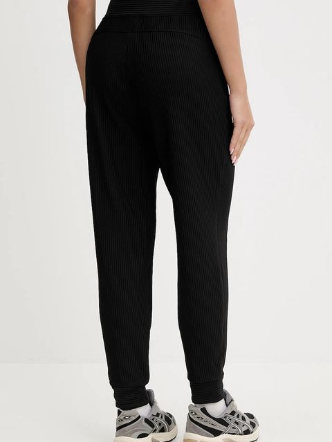 Dkny spodnie dresowe damskie kolor czarny gładkie DP5P3498 - zdjęcie produktu nr 2