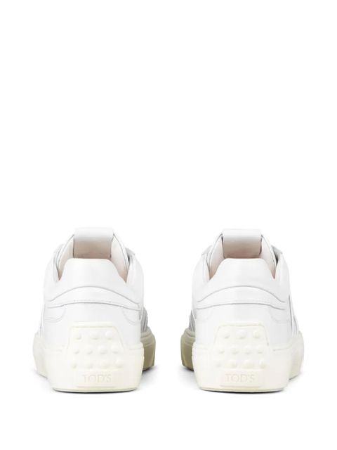 Tod's Automobili Lamborghini logo-debossed low-top sneakers - White