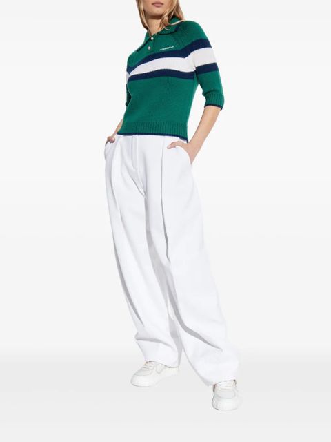 Casablanca colour-block polo top - Green