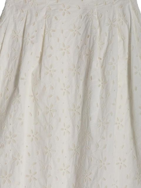 Posse Salma floral column mid skirt - White