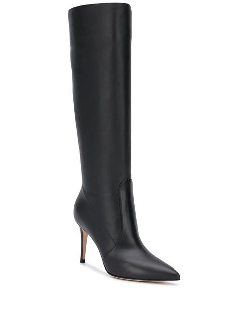 Gianvito Rossi Hansen 85mm leather boots - Black - zdjęcie produktu nr 2