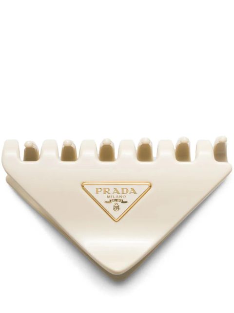 Prada logo-appliqué hair clip - Neutrals - zdjęcie produktu nr 1