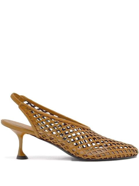 Proenza Schouler Tee perforated slingback pumps - Brown - zdjęcie produktu nr 1