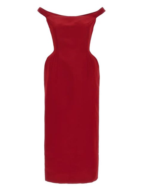 Magda Butrym side-seam detail midi dress - Red - zdjęcie produktu nr 1
