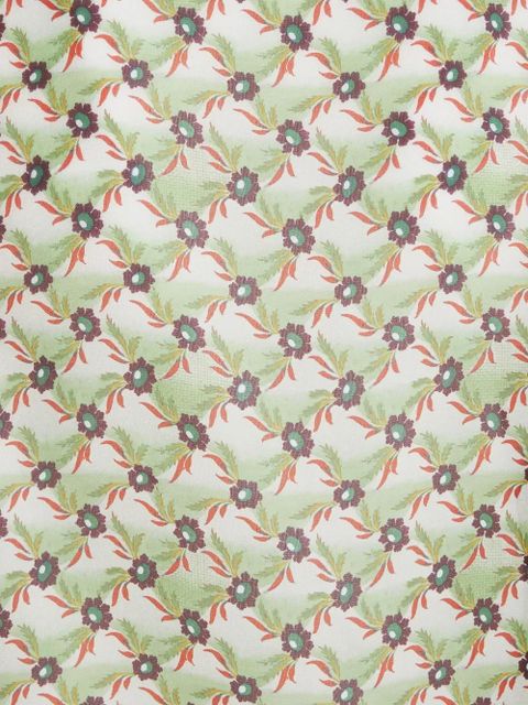 ETRO floral-print silk shrug shawl - Green