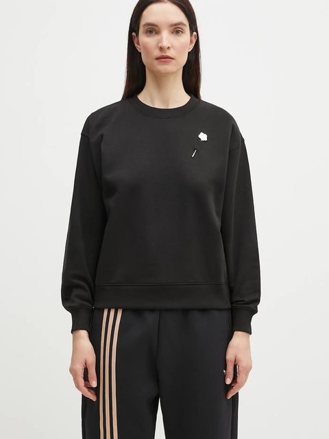 Kenzo bluza bawełniana damska kolor czarny z aplikacją FF52SW1744MF.99J