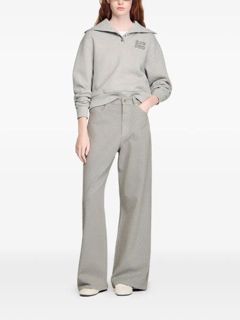 SANDRO rhinestone-embellished jeans - Grey - zdjęcie produktu nr 2