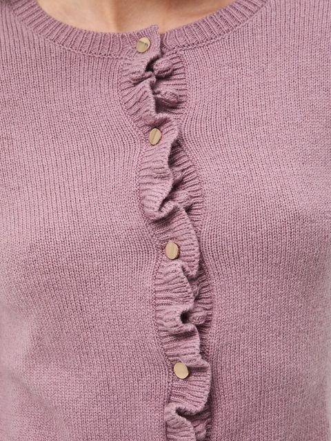 Medicine kardigan z wełną damskie kolor różowy