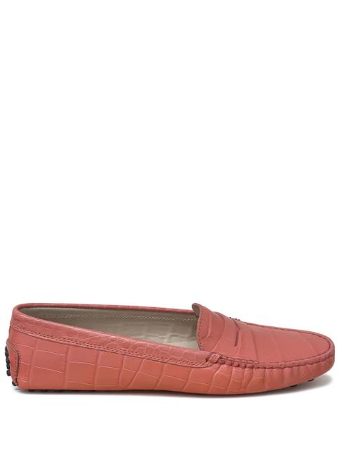 Tod's Gommini croc-effect loafers - Pink - zdjęcie produktu nr 1