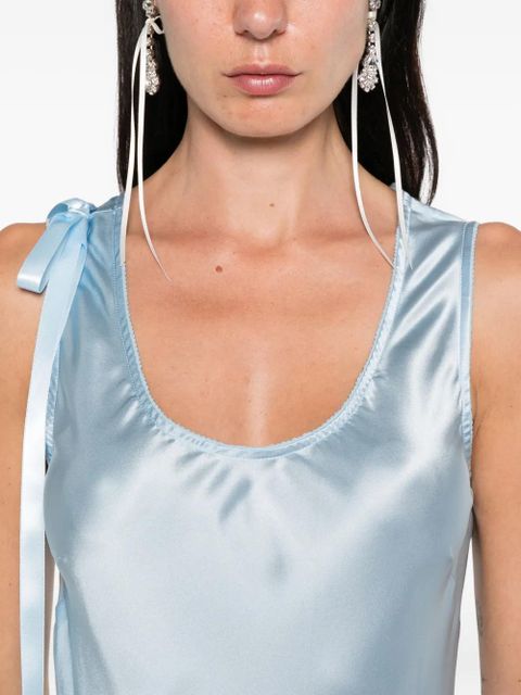 Simone Rocha bow-detail silk dress - Blue