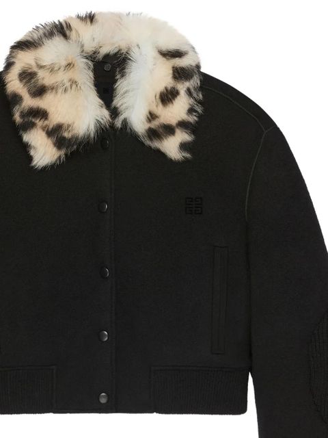 Givenchy 4G-logo faux-fur collar cropped jacket - Black - zdjęcie produktu nr 2