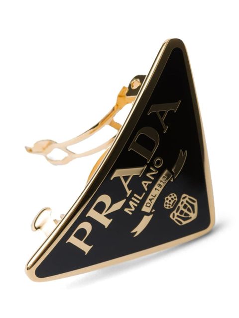 Prada triangle logo hair clip - Blue - zdjęcie produktu nr 2