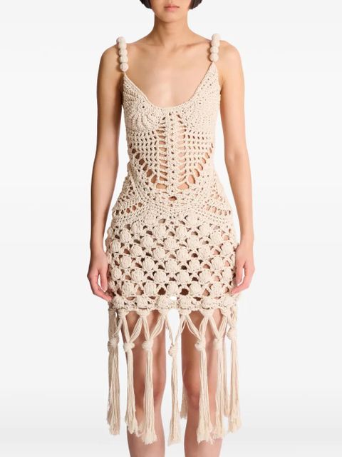 Balmain knot-detail mini dress - Neutrals