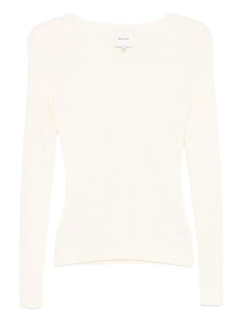 Reformation Valencia merino wool top - Neutrals - zdjęcie produktu nr 1