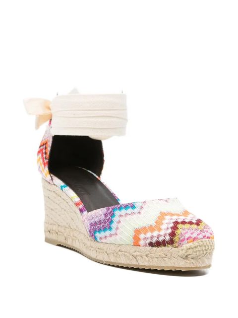 Missoni chevron-pattern tie espadrilles - Orange - zdjęcie produktu nr 2