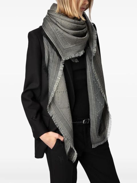 Zadig&Voltaire Glenn monogram scarf - Grey
