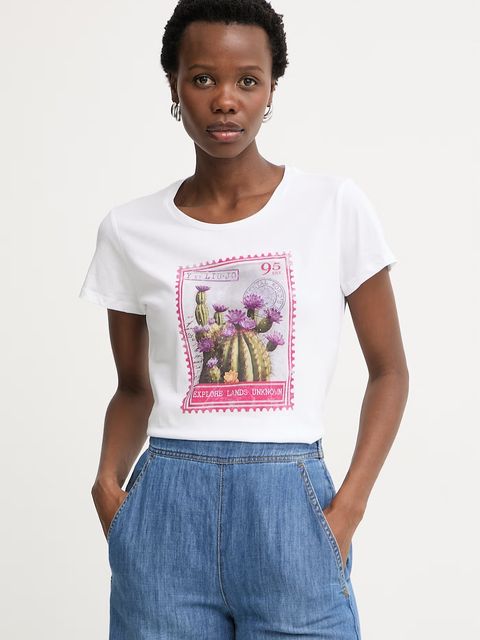 Liu Jo T-shirt damski bawełniany - zdjęcie produktu nr 1