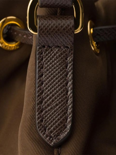 Prada Duet Re-Nylon bucket bag - Brown