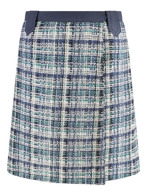 ETRO bouclé-knit midi straight skirt - Blue