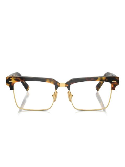 Miu Miu Eyewear square-frame glasses - Brown - zdjęcie produktu nr 1