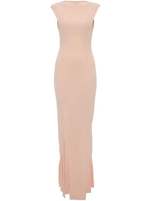 Victoria Beckham pleat-detailing sleeveless maxi dress - Pink - zdjęcie produktu nr 1