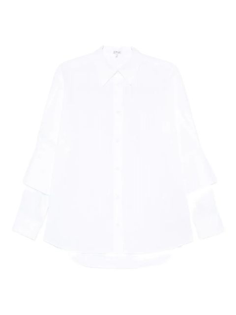 LOEWE long-sleeved cotton shirt - White