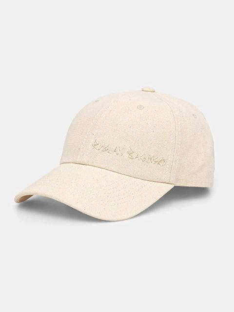 Ruslan Baginskiy czapka z daszkiem bawełniana kolor beżowy gładka BSB035-C-FL