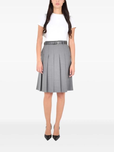 Max Mara Gimmy pleated belted skirt - Grey