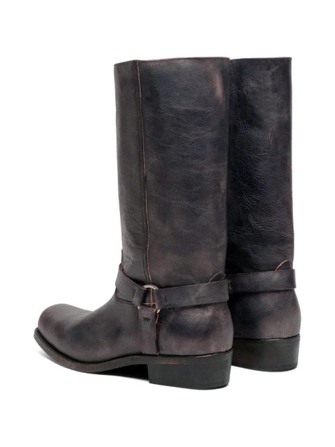 Golden Goose square-toe biker boots - Black