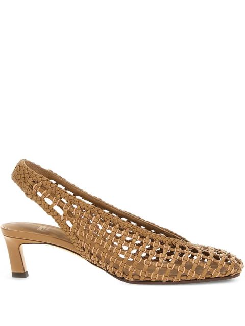 FENDI 46mm woven slingback pumps - Brown - zdjęcie produktu nr 1