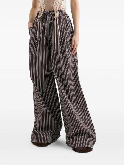 Dolce & Gabbana striped poplin trousers - Brown
