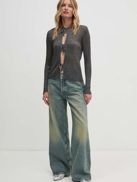 Sisley sweter damski kolor szary lekki 1034M500L