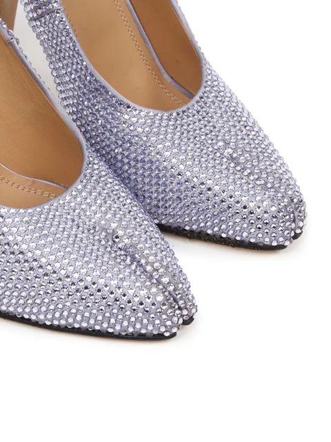 Maison Margiela Tabi 110mm rhinestone-embellished pumps - Purple