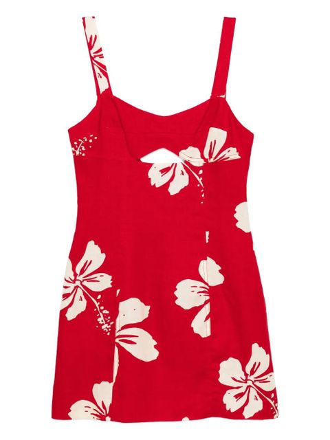 Reformation Belma linen dress - Red - zdjęcie produktu nr 1