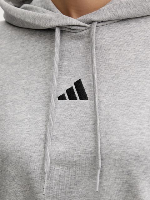 adidas bluza Essentials damska kolor szary z kapturem melanżowa JE0019