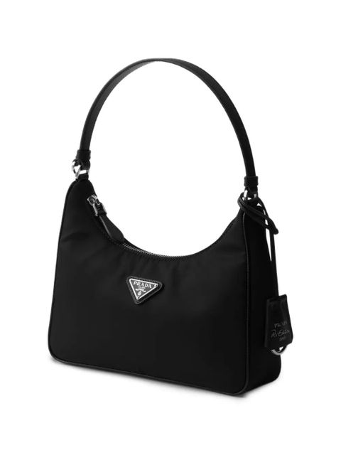 Prada mini Re-Edition 2005 triangle-logo tote bag - Black - zdjęcie produktu nr 2