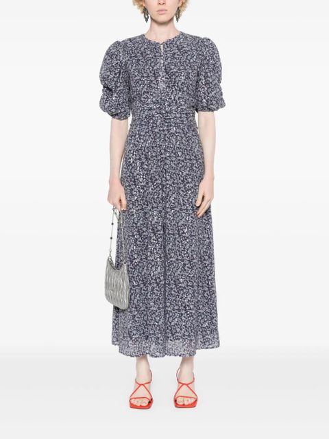 ROTATE BIRGER CHRISTENSEN sequinned printed maxi dress - Purple