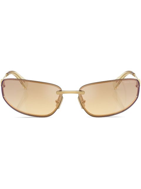 Miu Miu Eyewear oval-frame sunglasses - Gold - zdjęcie produktu nr 1