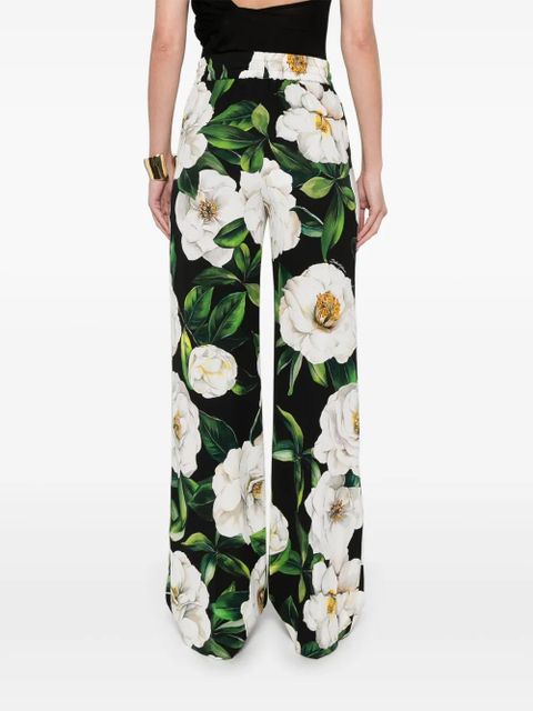 Dolce & Gabbana floral-print trousers - Green