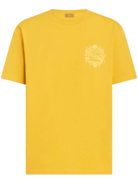 ETRO Pegaso-embroidered cotton T-shirt - Yellow - zdjęcie produktu nr 1