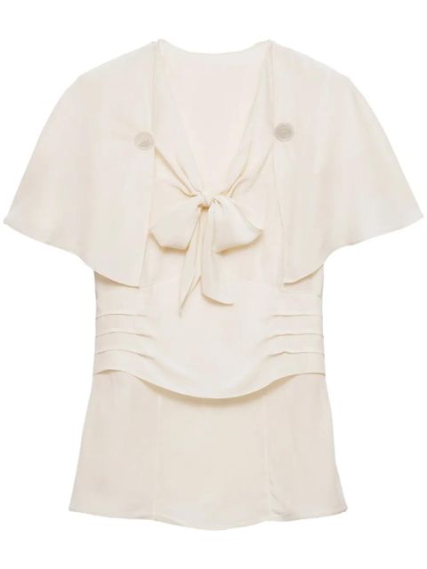 Prada Marocain blouse - Neutrals - zdjęcie produktu nr 1