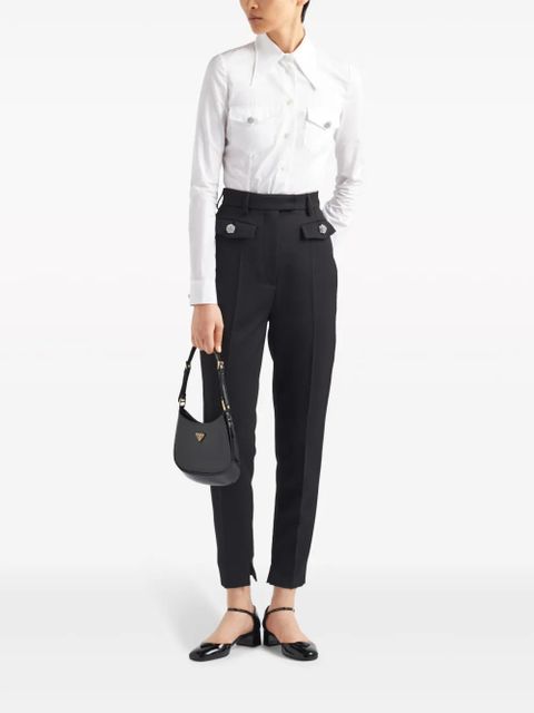 Prada jewel-buttons poplin shirt - White - zdjęcie produktu nr 2