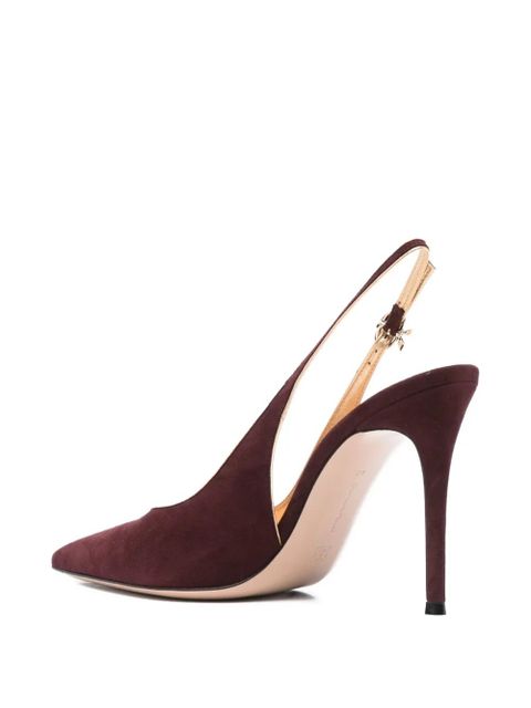 Gianvito Rossi 95mm Sling suede pumps - Brown