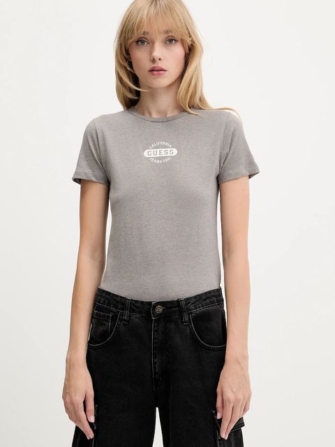 Guess Jeans t-shirt bawełniany damski kolor szary W5BI47 KCTX1 - zdjęcie produktu nr 1