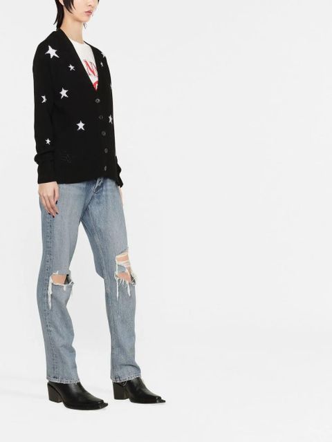 Zadig&Voltaire star-embellished cashmere cardigan - Black